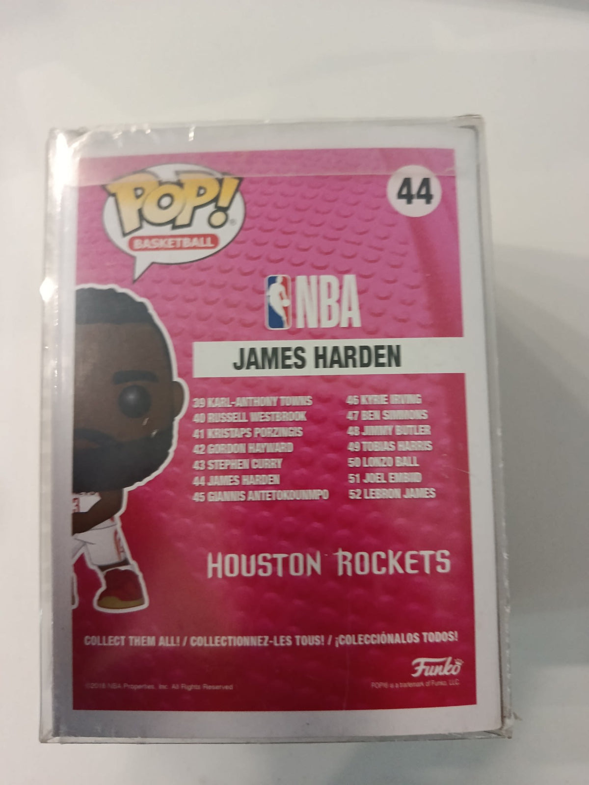 2021-22 Panini Threads Automatic Anthony Davis Pink #44 PSA 8 - view 2