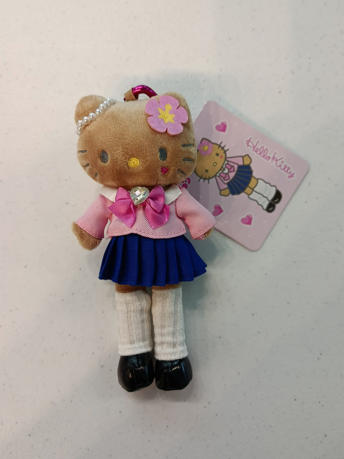 Sanrio Hello Kitty School Uniform Plush Keychain Hello Kitty