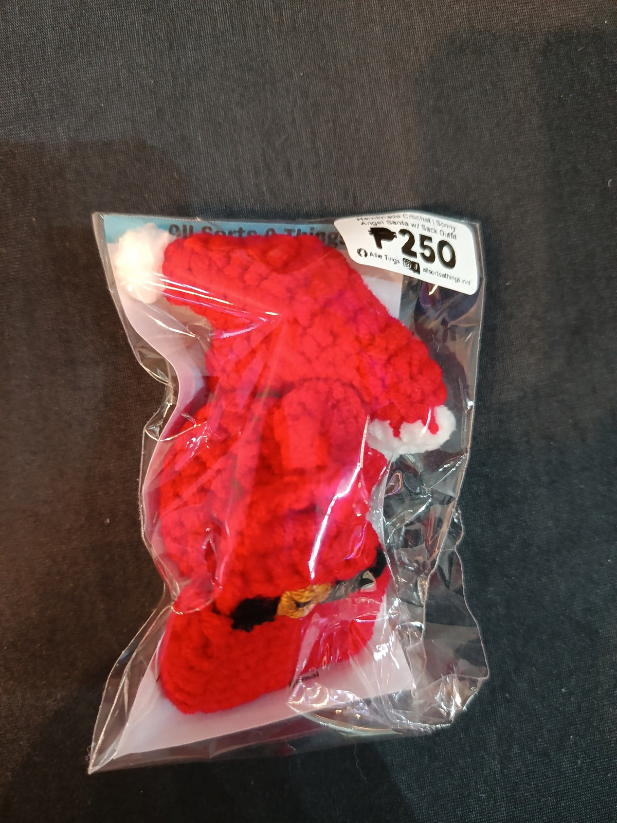 All Sorts O Things Handmade Crochet Sonny Angel Santa with Sack Outfit