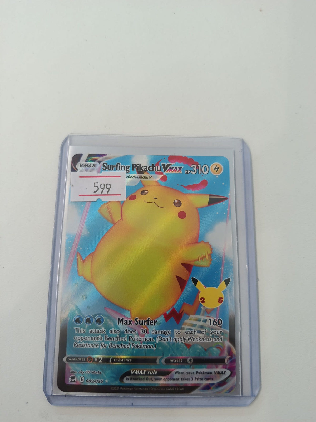 Pokemon Surfing Pikachu VMAX SWSH Celebrations (E) #009/025 2021 (English) 009/025