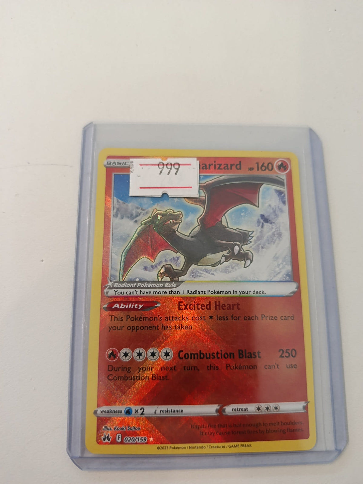 Pokemon Radiant Charizard Crown Zenith (F / 020/159) #020/159 2023 (English) 020/159