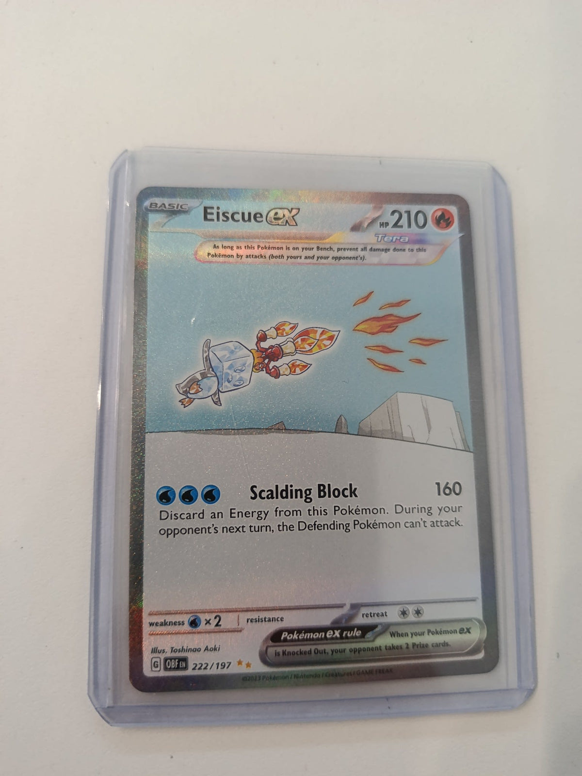 Pokemon Eiscue ex Obsidian Flames (OBF) #222/197 2023 (English) 222/197