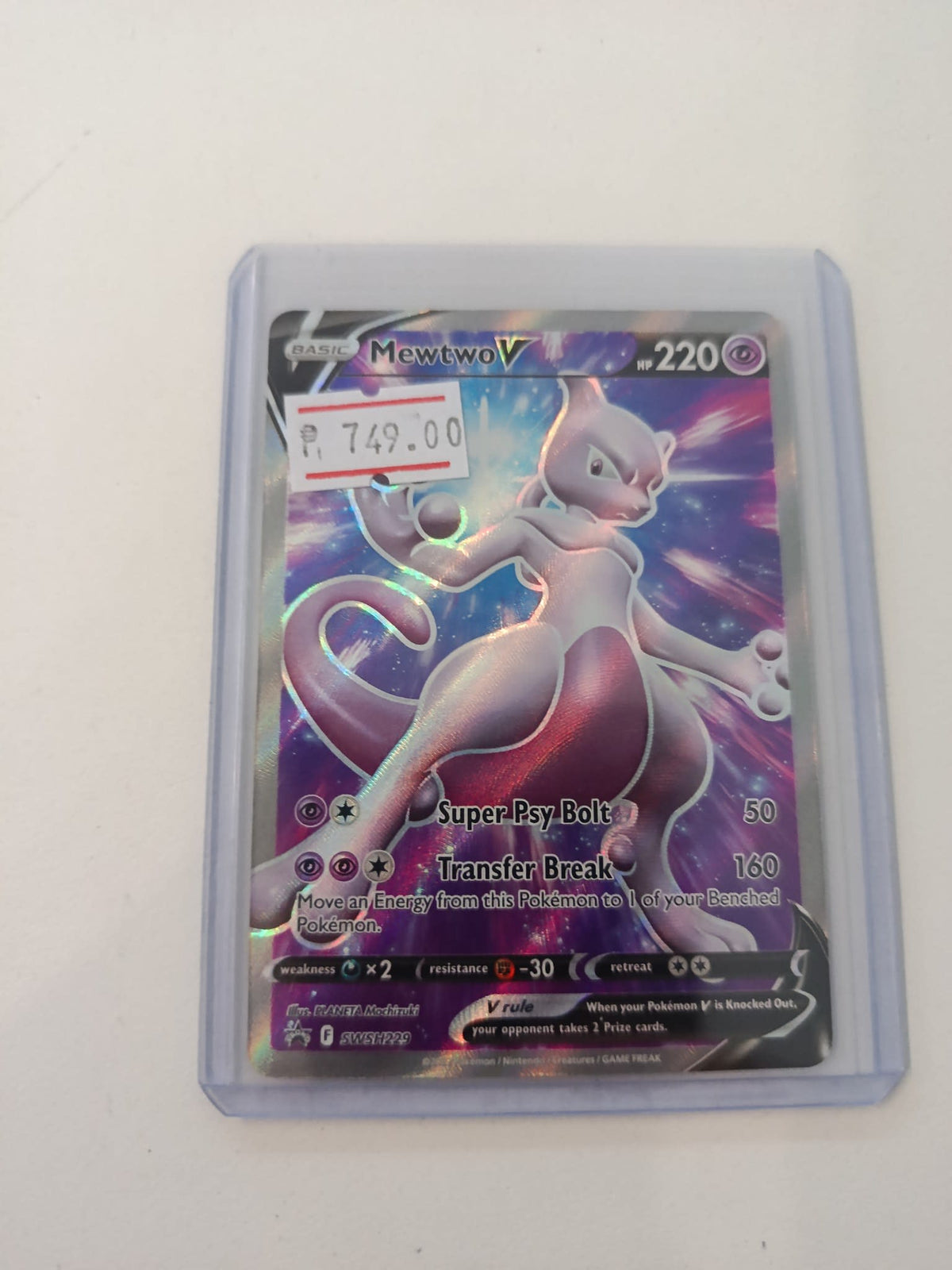 Pokemon Mewtwo V SWSH Black Star Promos #SWSH229 2021 (English)
