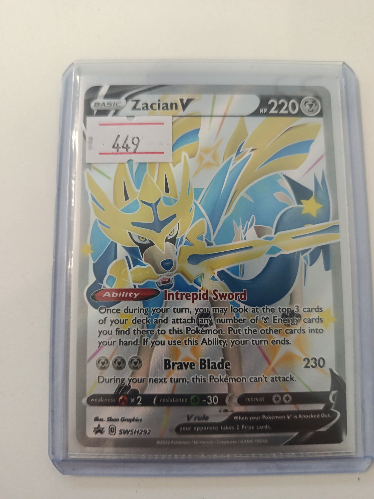 Pokemon Zacian V SWSH Black Star Promos #SWSH292 2023 (English)