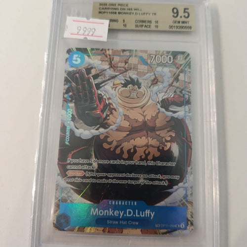 2026 One Piece OP11 Monkey D. Luffy #1058 Gem Mint 9.5