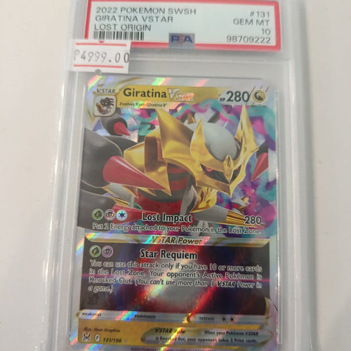 2022 The Pokemon Company Sword & Shield (SWSH) Lost Origin Giratina VSTAR #131 PSA GEM MT