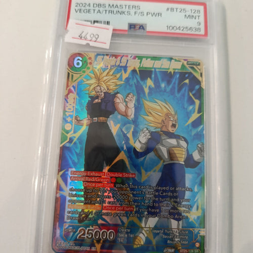 Bandai 2024 DBS Masters Vegeta/Trunks #BT25-128 PSA 9