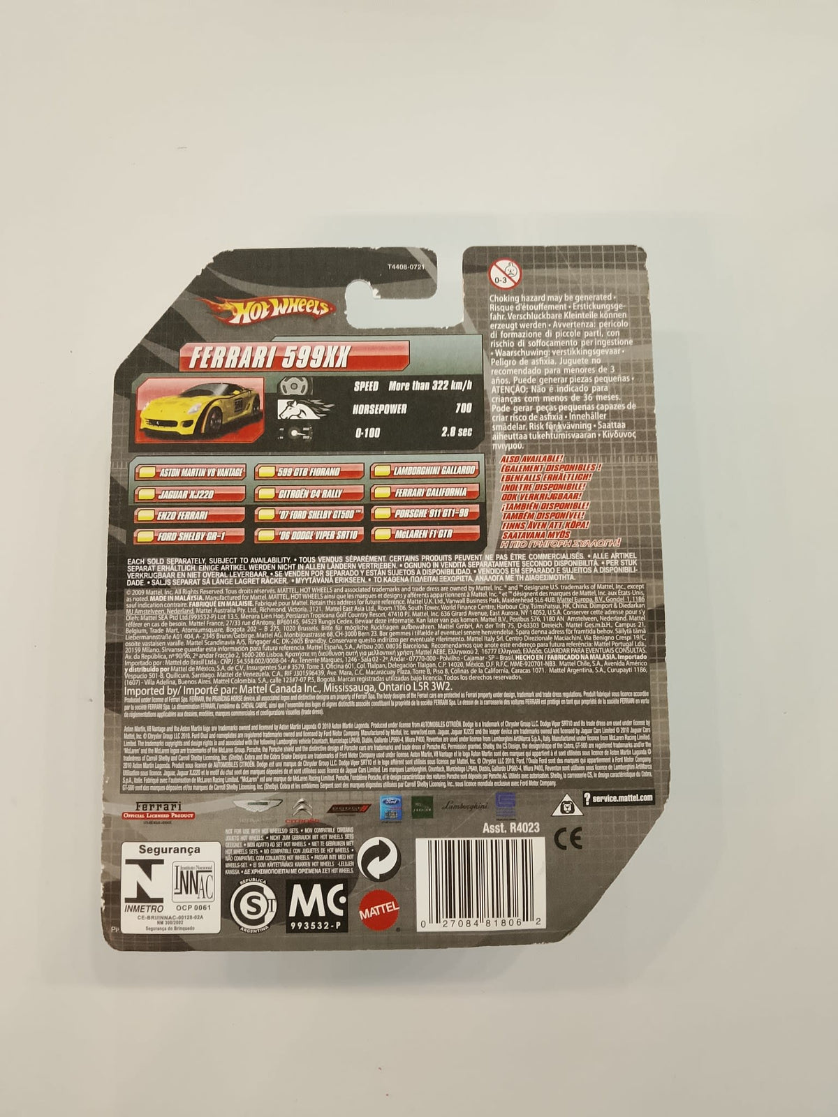2009 Hot Wheels Speed Machines Ferrari 599XX - view 2