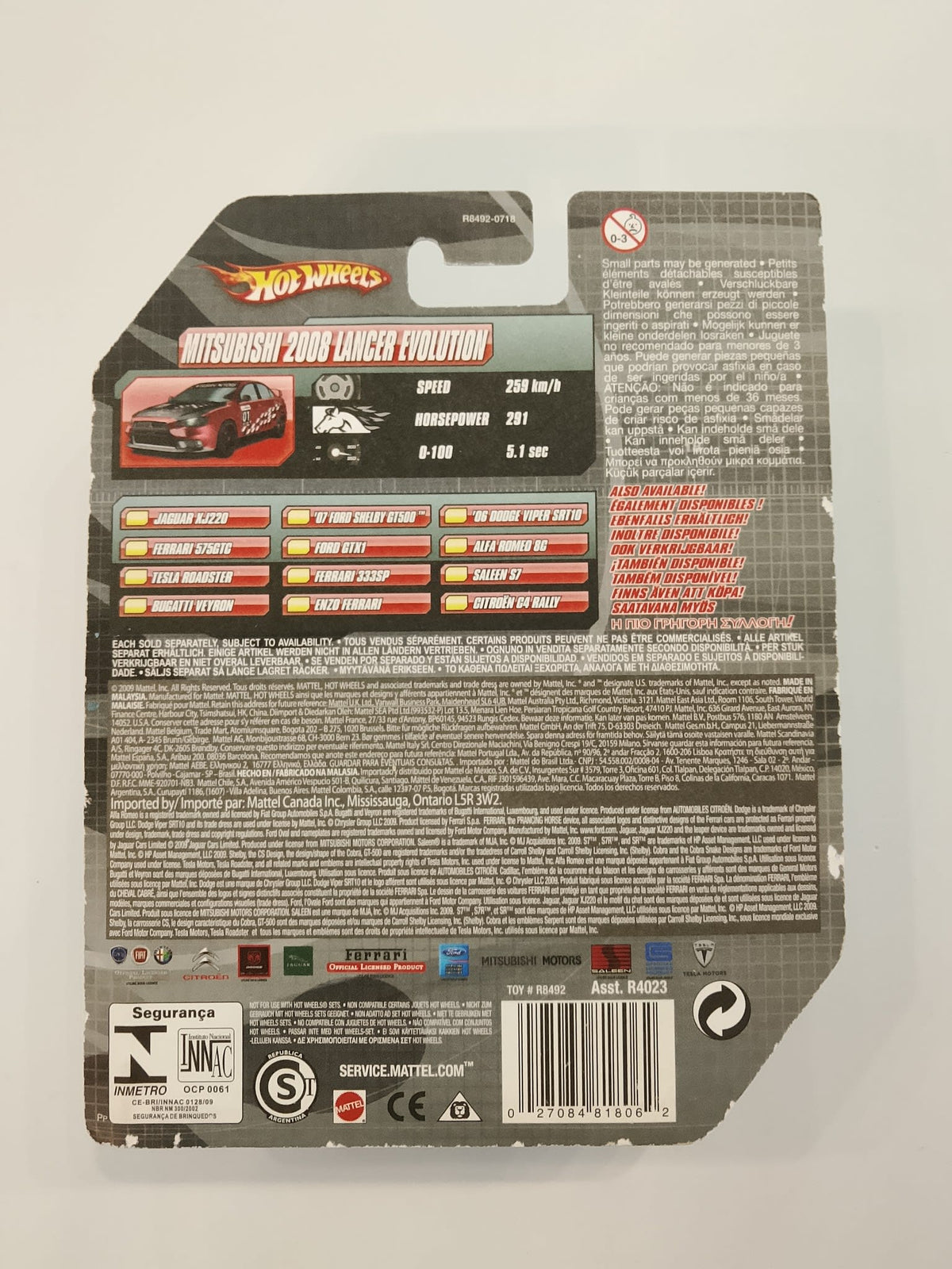 2008 Hot Wheels Speed Machines Mitsubishi 2008 Lancer Evolution - view 2