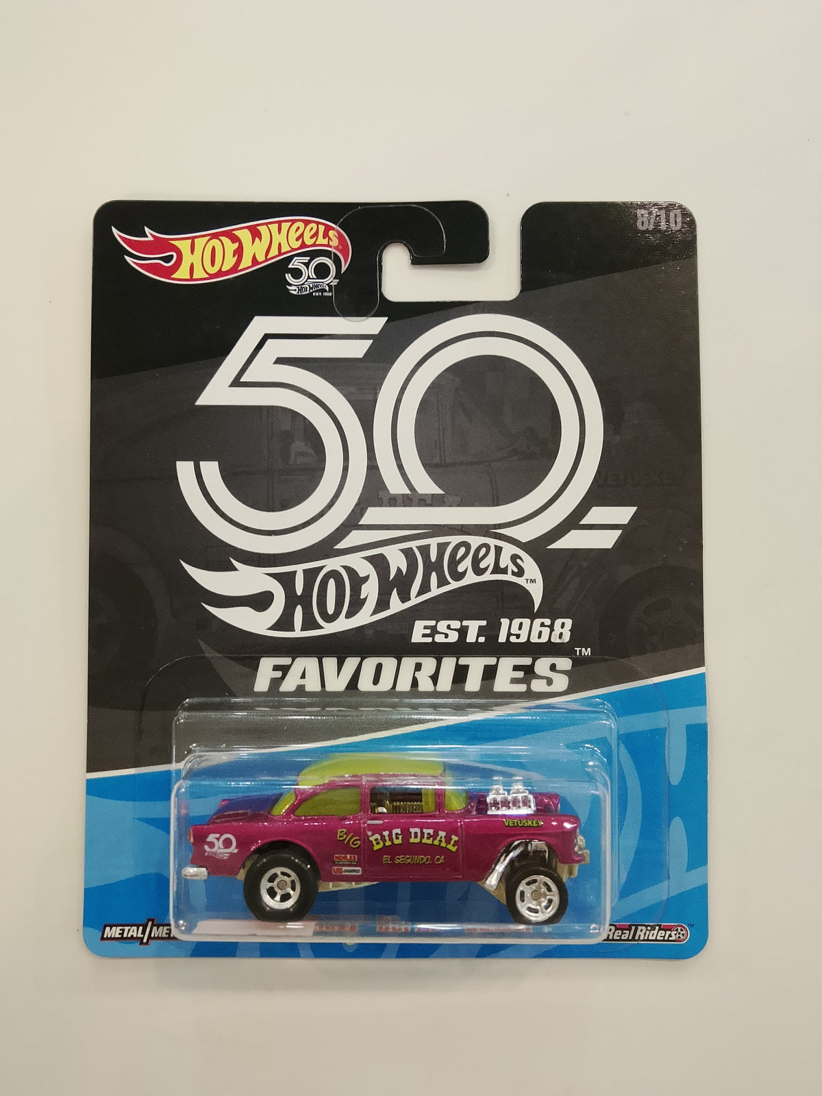 2018 Hot Wheels 50th Anniversary Favorites Big Deal (Chevy Bel Air Gasser) #8/10