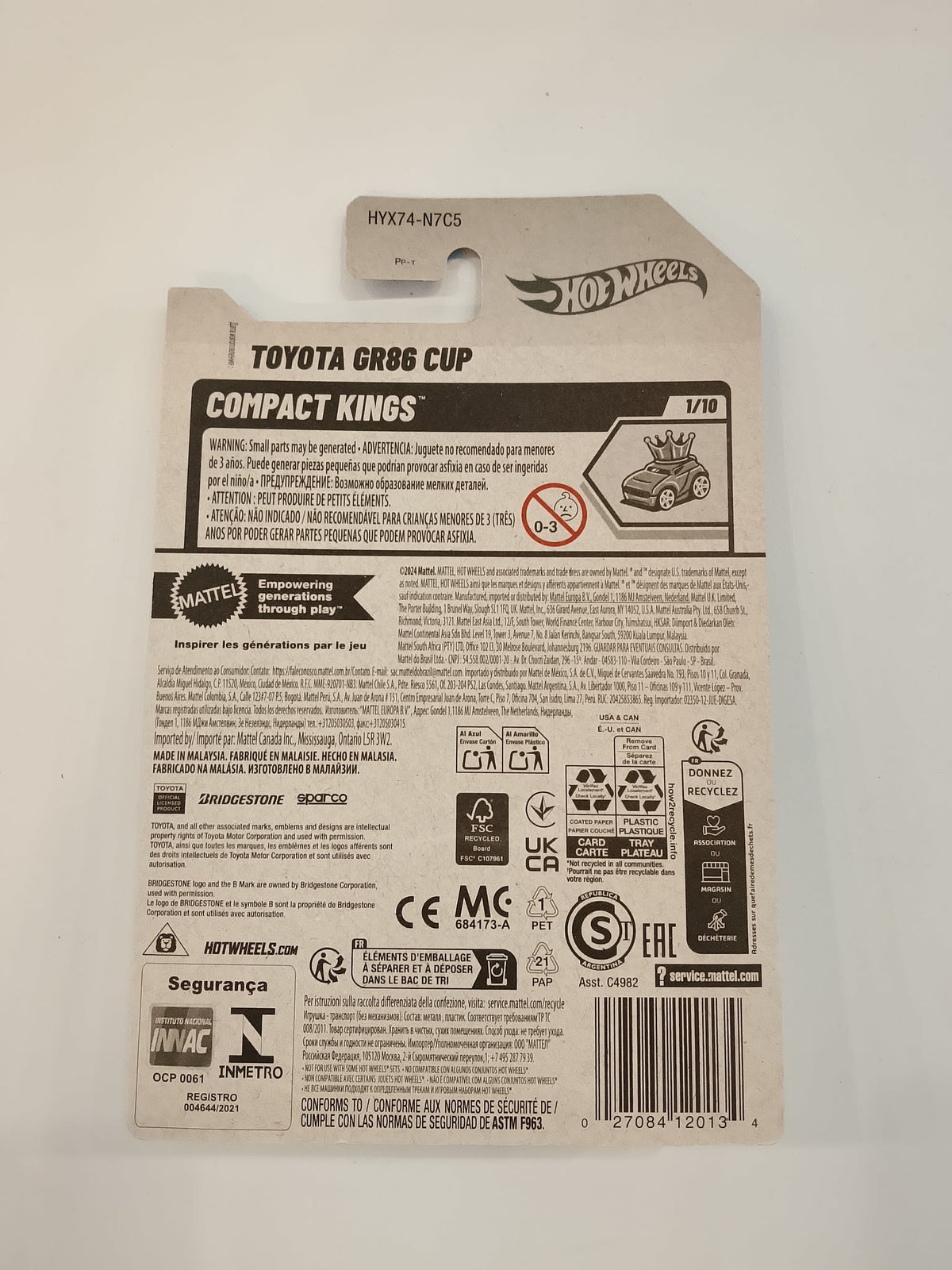 2024 Hot Wheels Compact Kings Toyota GR86 Cup #79/250 - view 2