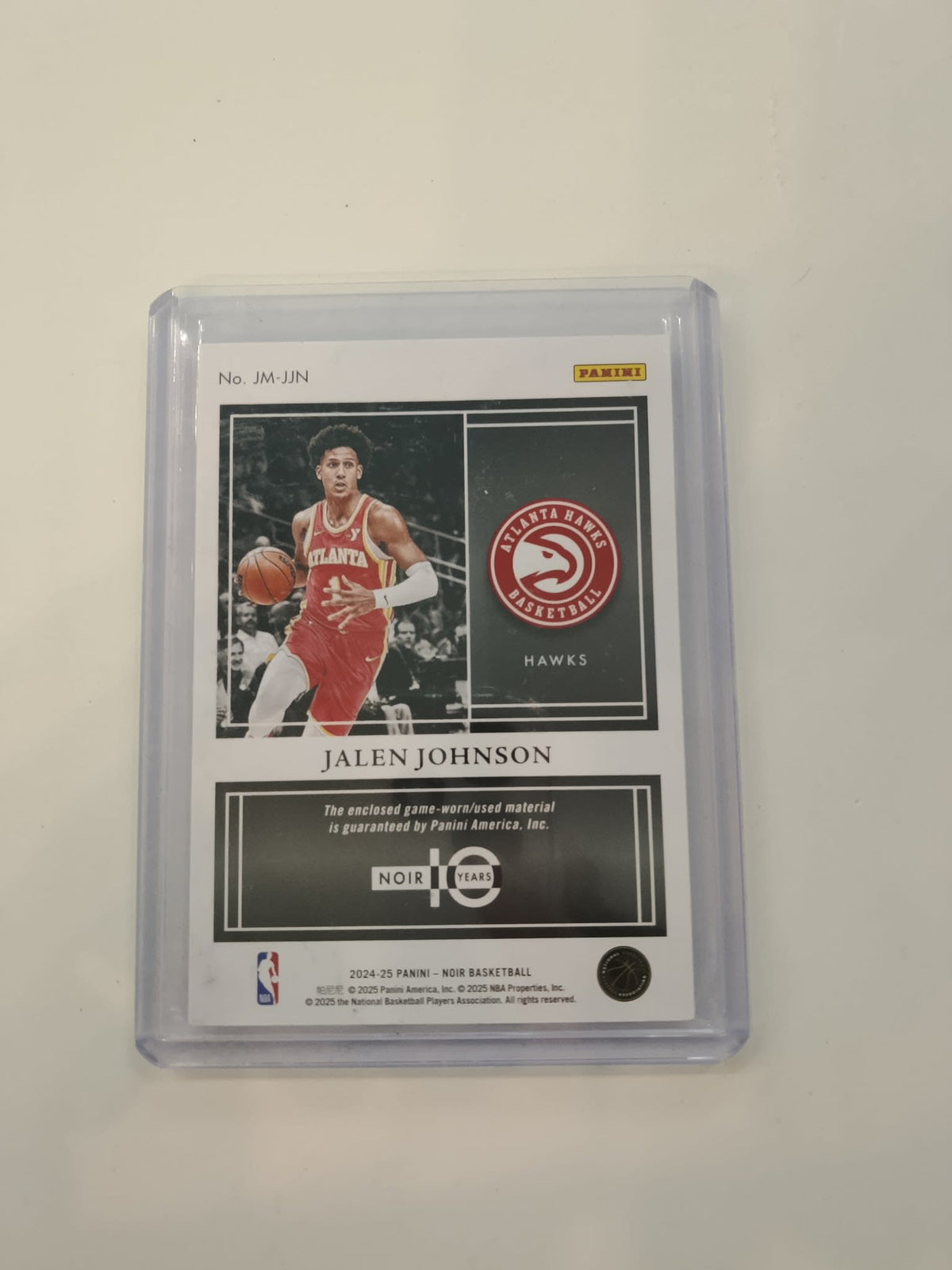 2024 Panini Noir Basketball Noir Jalen Johnson #JM-JJN - view 2