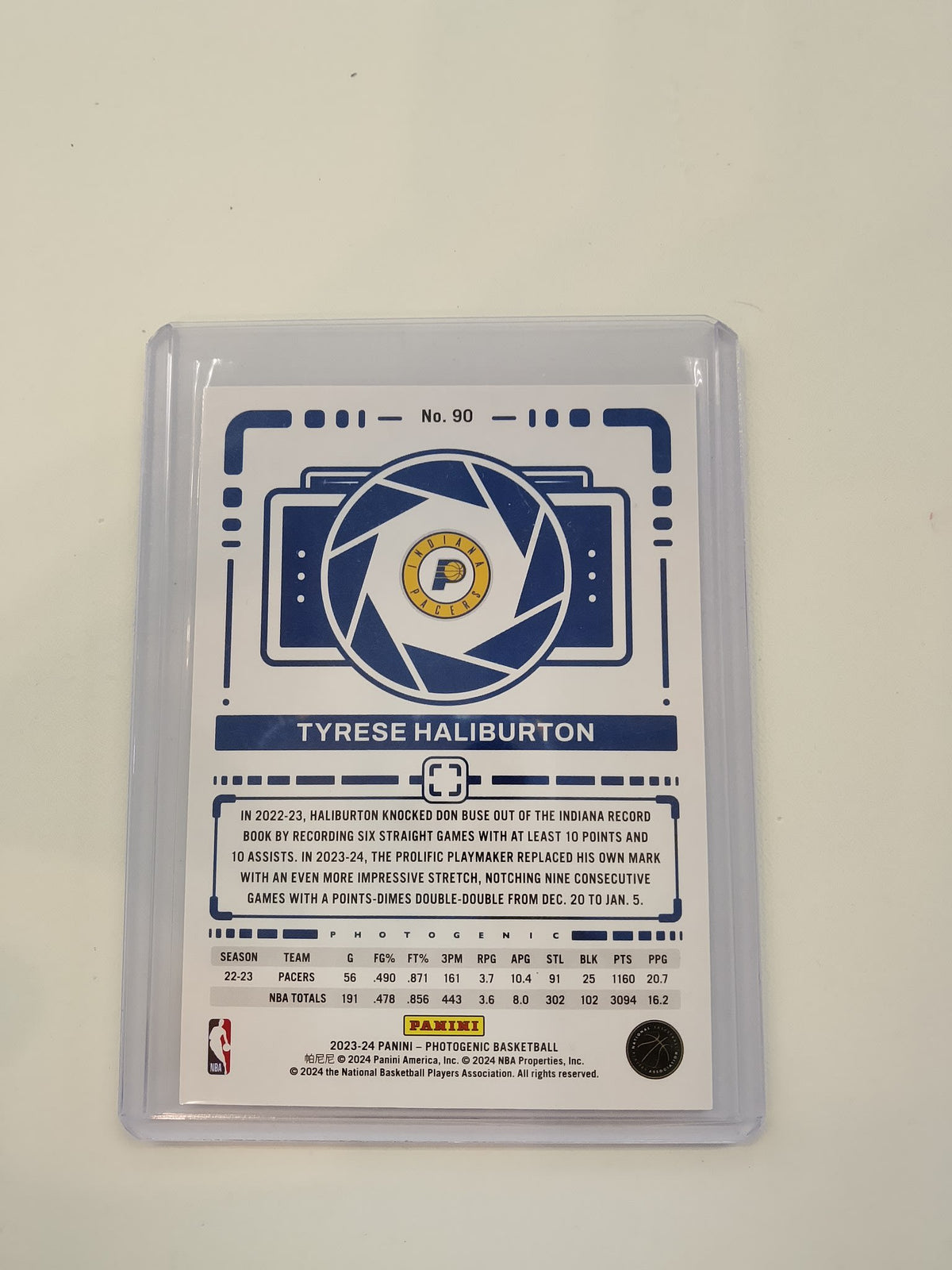 2023-24 Panini Photogenic Basketball Photogenic Tyrese Haliburton #90 - view 2