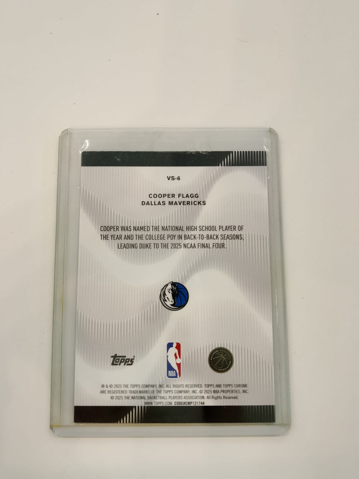2025 Topps Voices Cooper Flagg #VS-6 - view 2