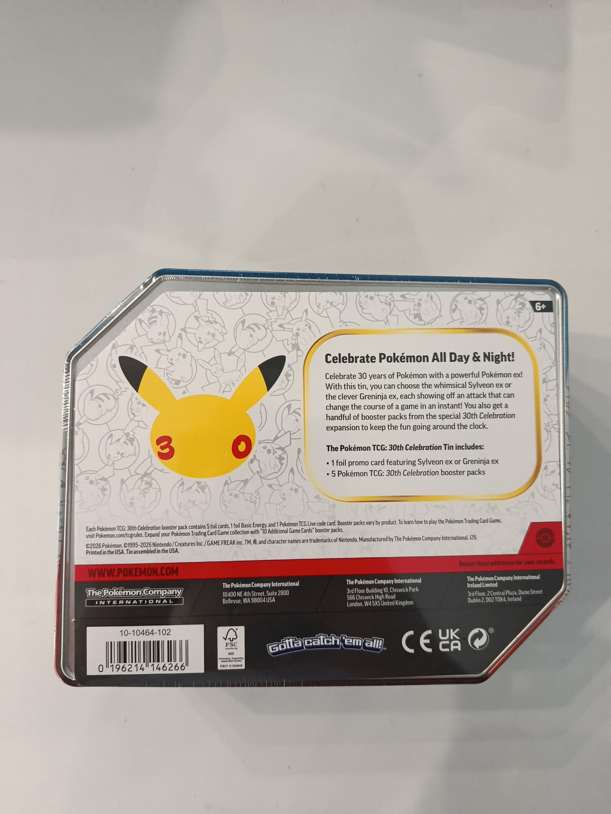 Pokemon 30th Celebration Sylveon ex Tin 2026 (English) - view 2
