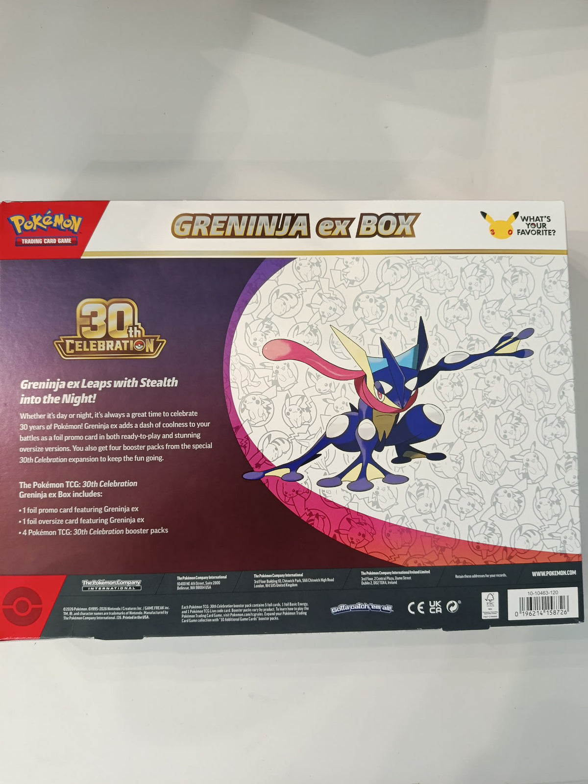 Pokemon 30th Celebration Greninja ex Collection Box 2025 (English) - view 2