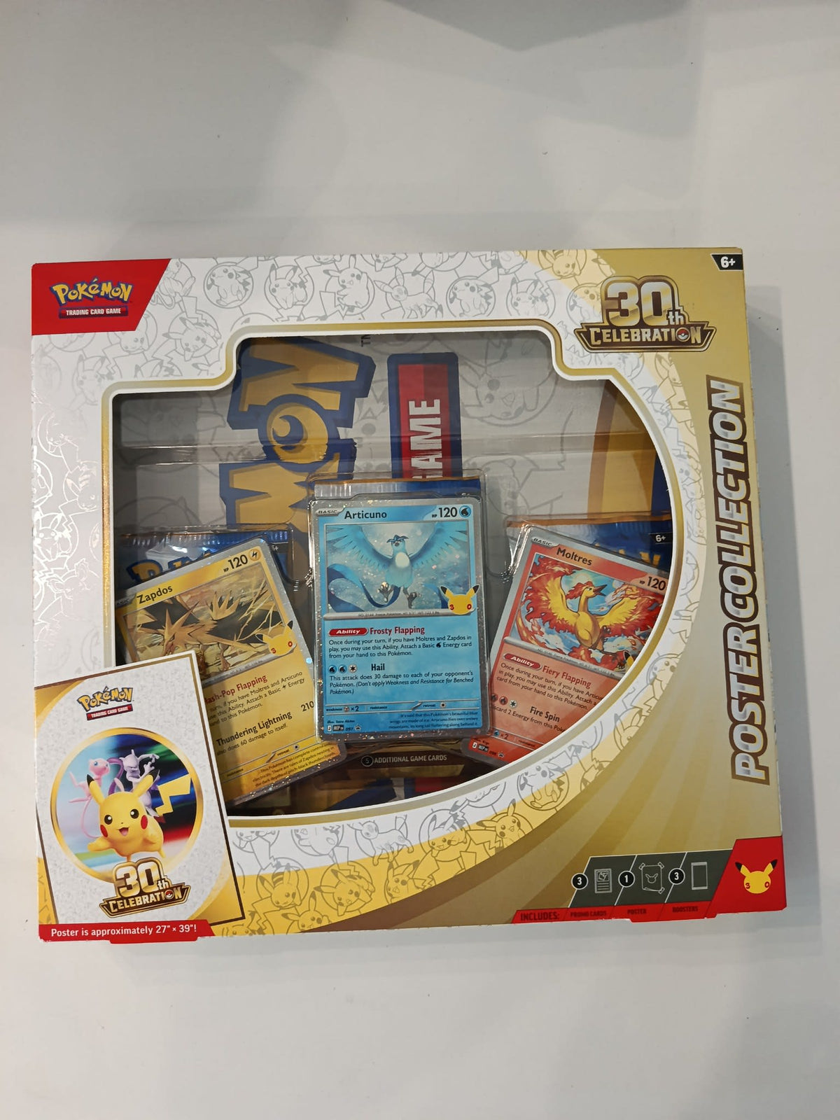 Pokemon 30th Celebration Articuno, Zapdos, Moltres Poster Collection 2025 (English)