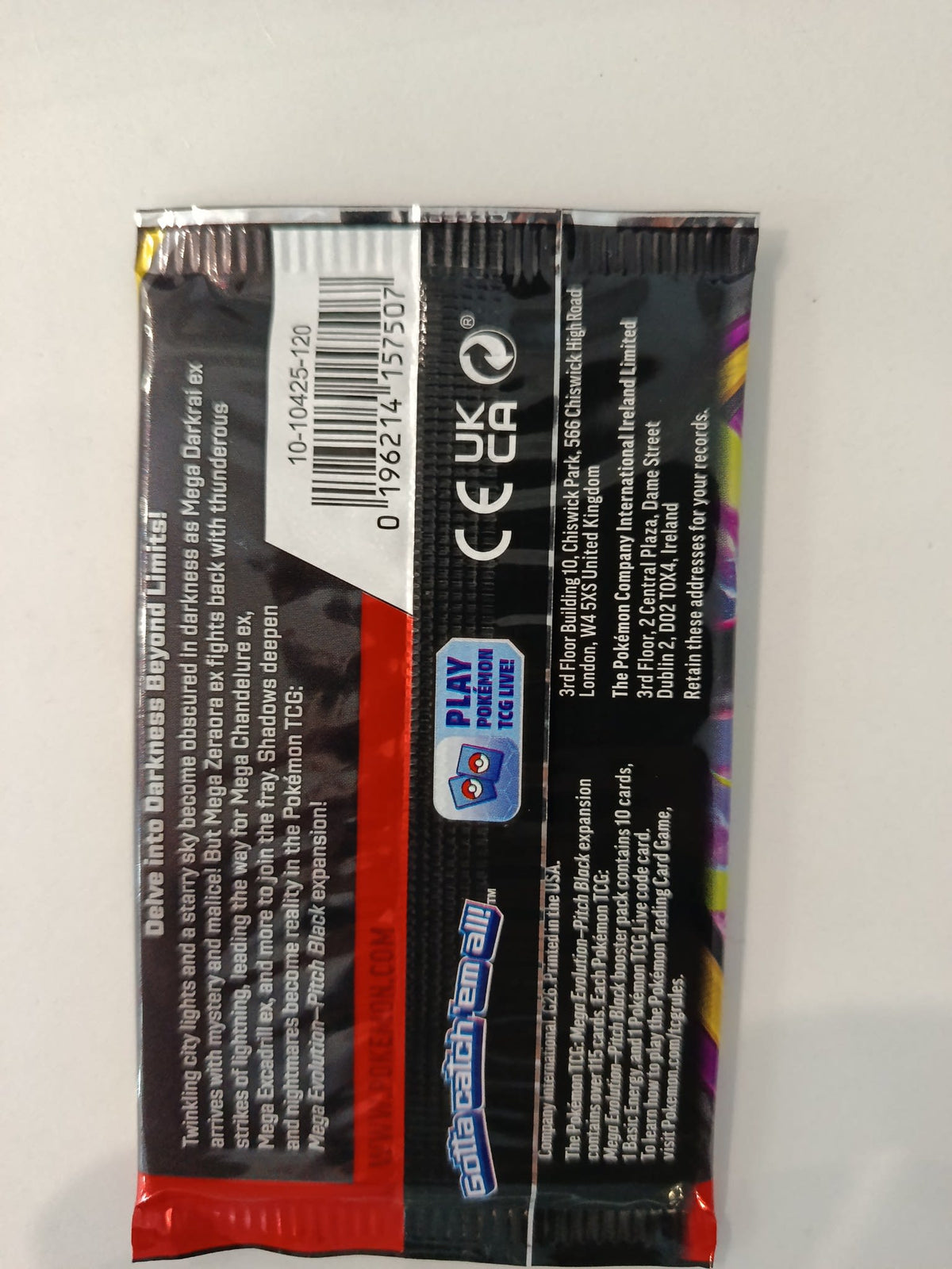 Pokemon Mega Evolution Pitch Black Mega Gengar Booster Pack (English) - view 2
