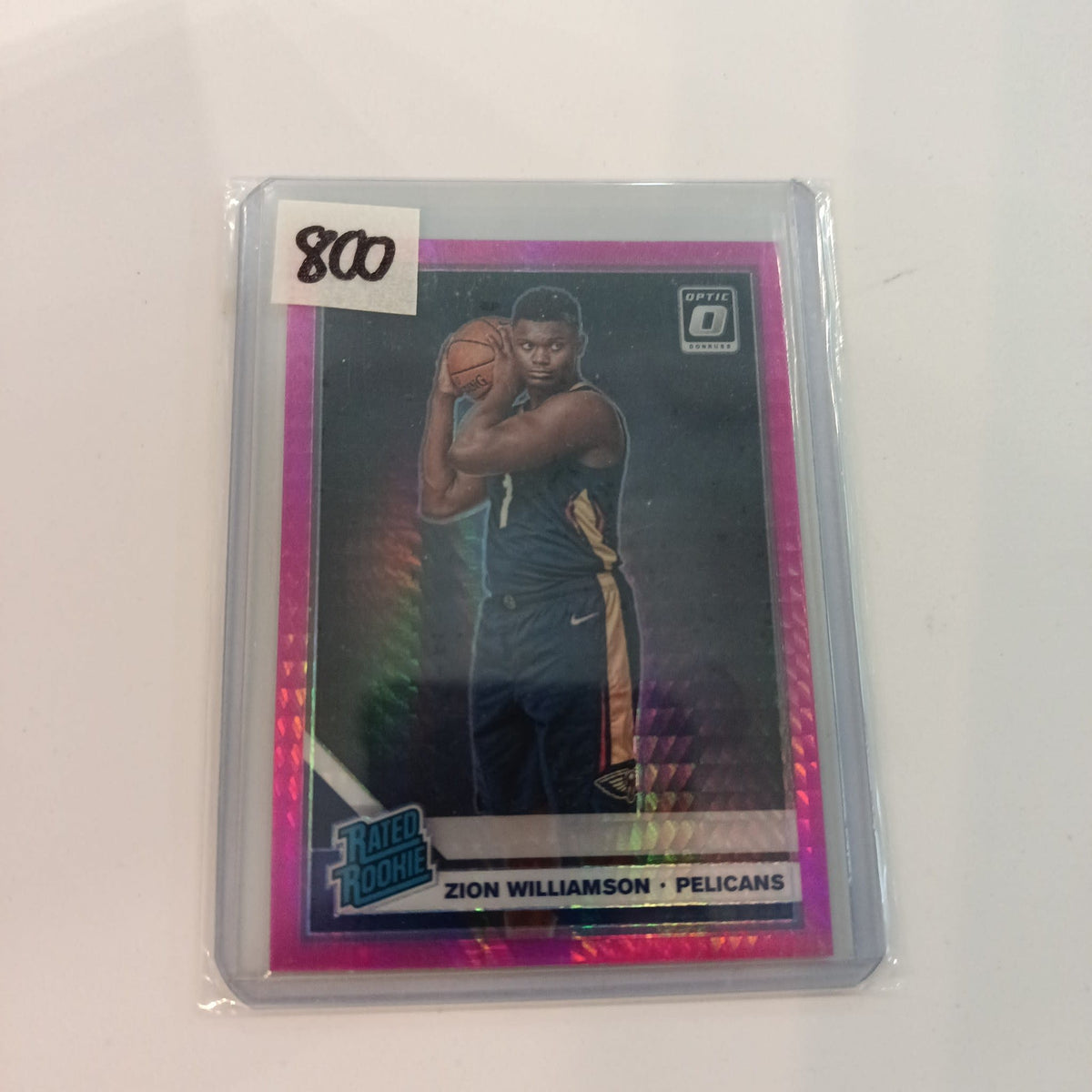 2019-20 Panini Donruss Optic Rated Rookie Zion Williamson Pink Prizm #158