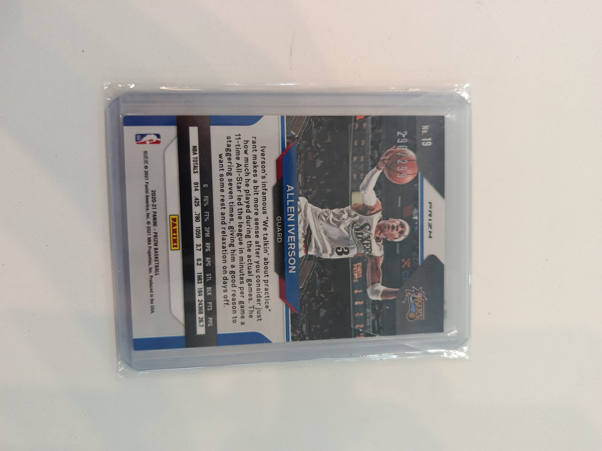 2020-21 Panini Prizm Basketball Allen Iverson Red /299 #19 - view 2