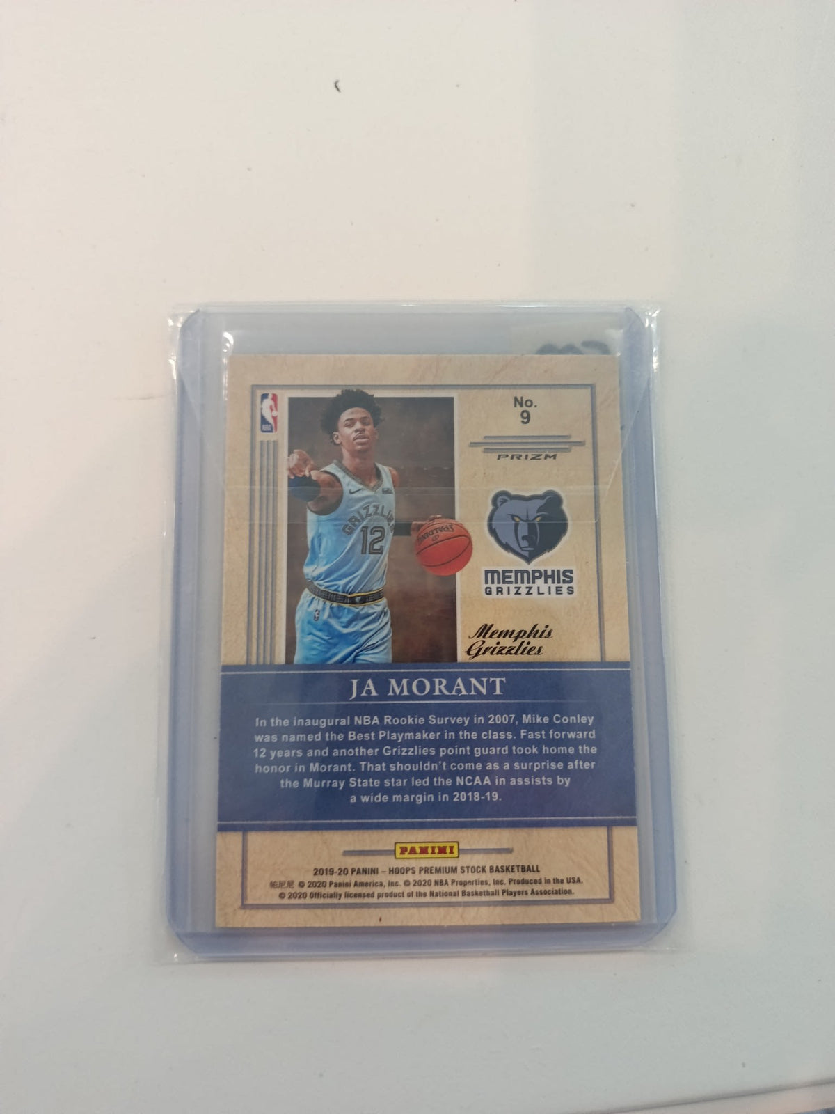 2019-20 Panini Hoops Premium Stock Class of 2019 Ja Morant Prizm #9 - view 2