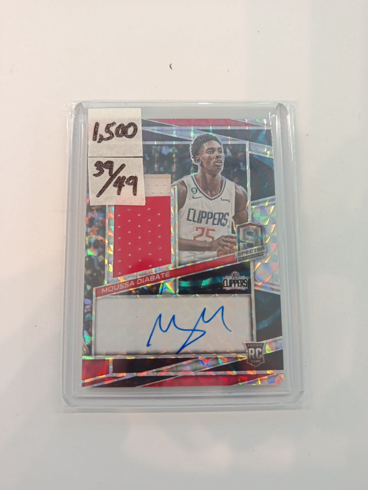 2022-23 Panini Spectra Rookie Patch Autograph Moussa Diabate Prizm /49 #232
