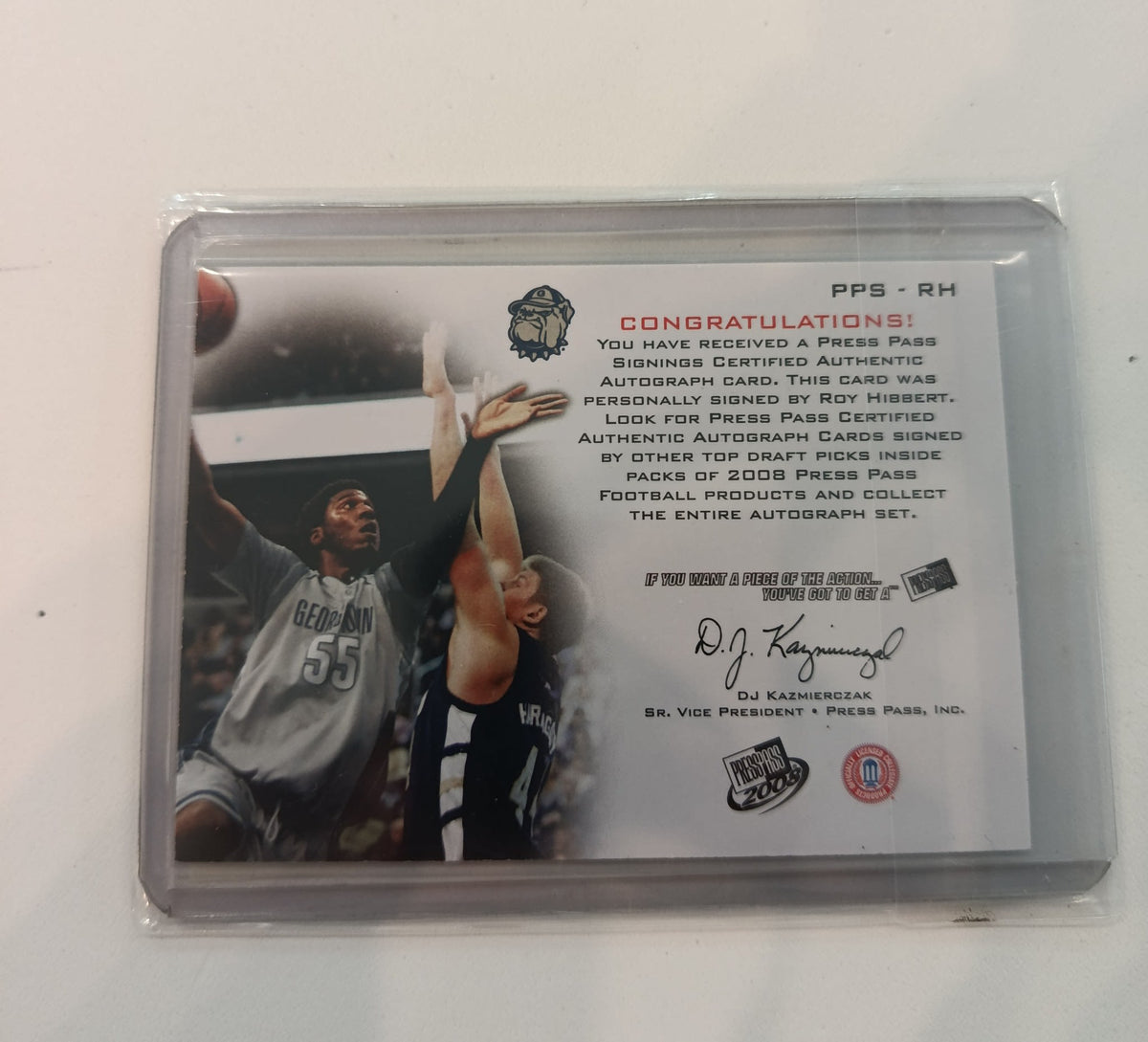 2008 Press Pass Certified Authentic Autograph Roy Hibbert #PPS-RH - view 2