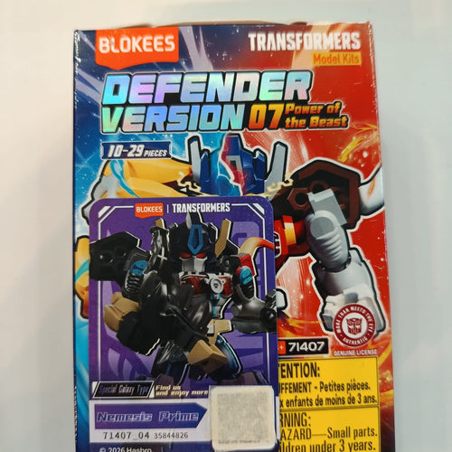 2026 Blokees Transformers Defender Version 07 Power of the Beast Nemesis Prime