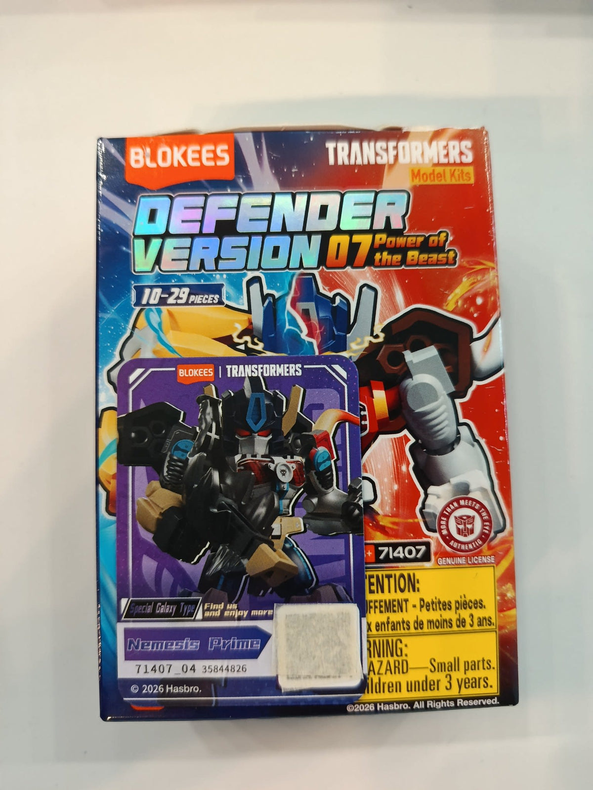 2026 Blokees Transformers Defender Version 07 Power of the Beast Nemesis Prime