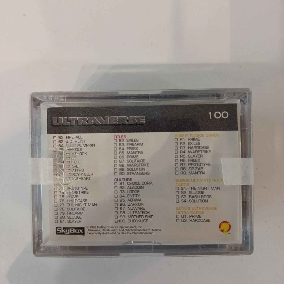 1993 SkyBox Ultraverse Complete Set - view 2