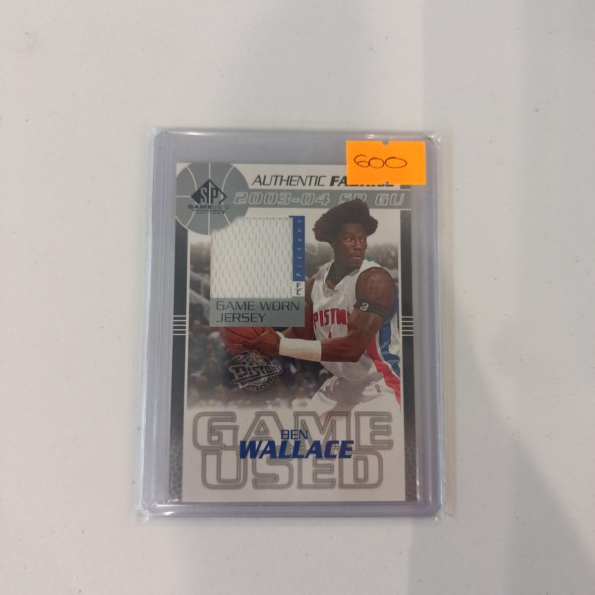 2003-04 Upper Deck SP Game Used Edition Authentic Fabrics Ben Wallace #BW-J