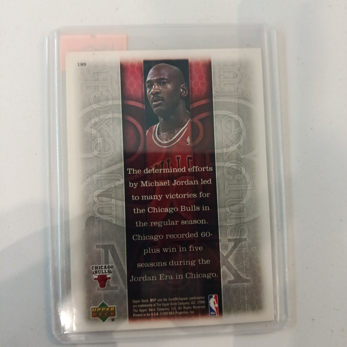 1999 Upper Deck MVP MJ Exclusives Michael Jordan #189 - view 2