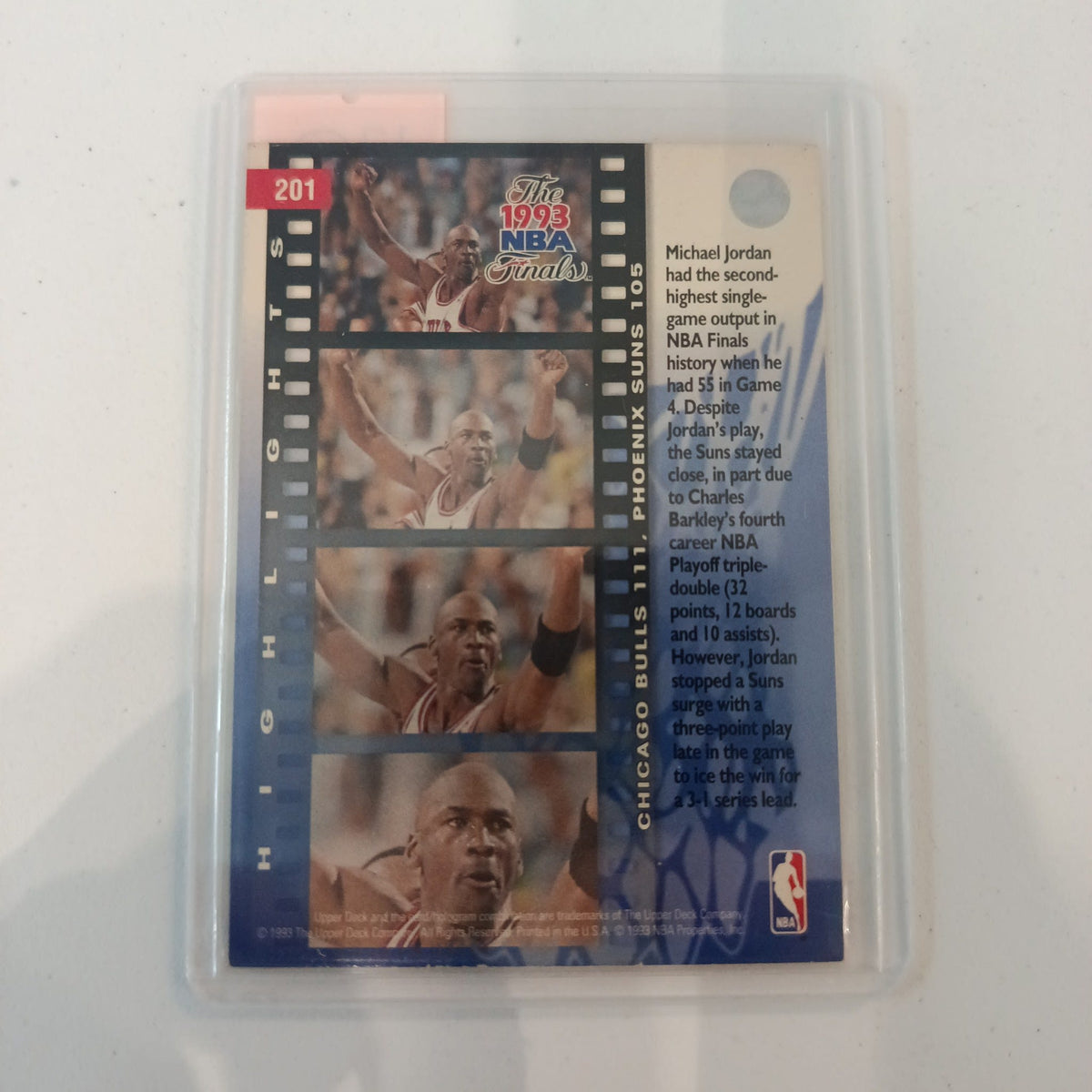 1993-94 Upper Deck Highlights Michael Jordan #201 - view 2