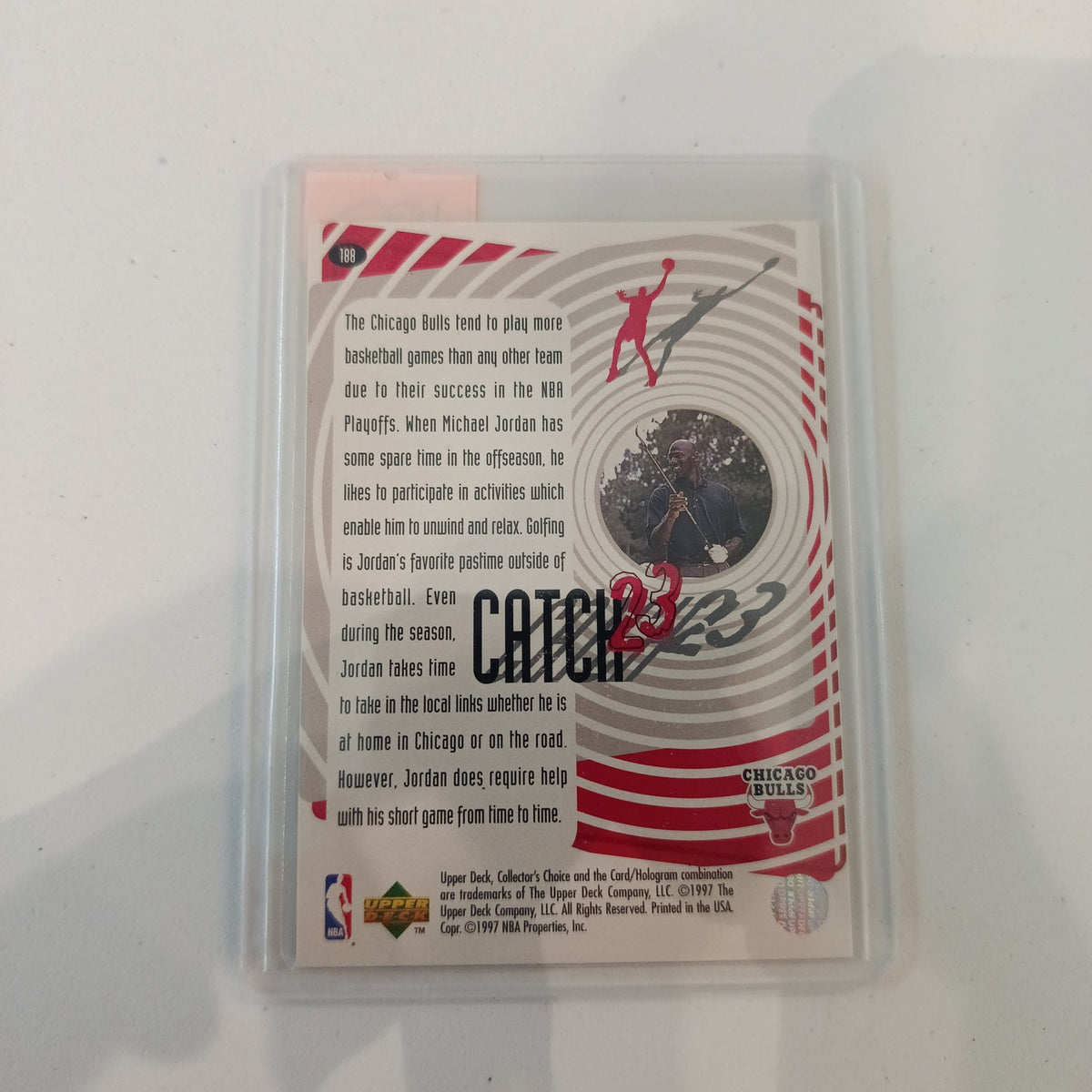 1997-98 Upper Deck Collector's Choice Catch 23 Michael Jordan #188 - view 2
