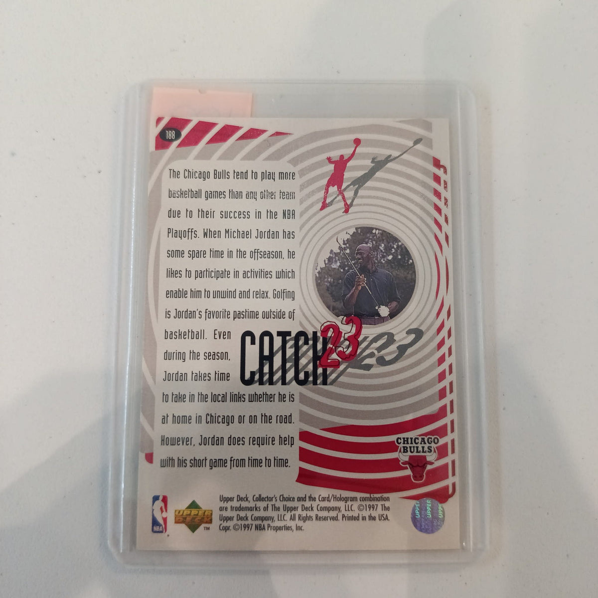 1997 Upper Deck Collector's Choice Michael Jordan #23 Sportscard Guaranty 8 - view 2
