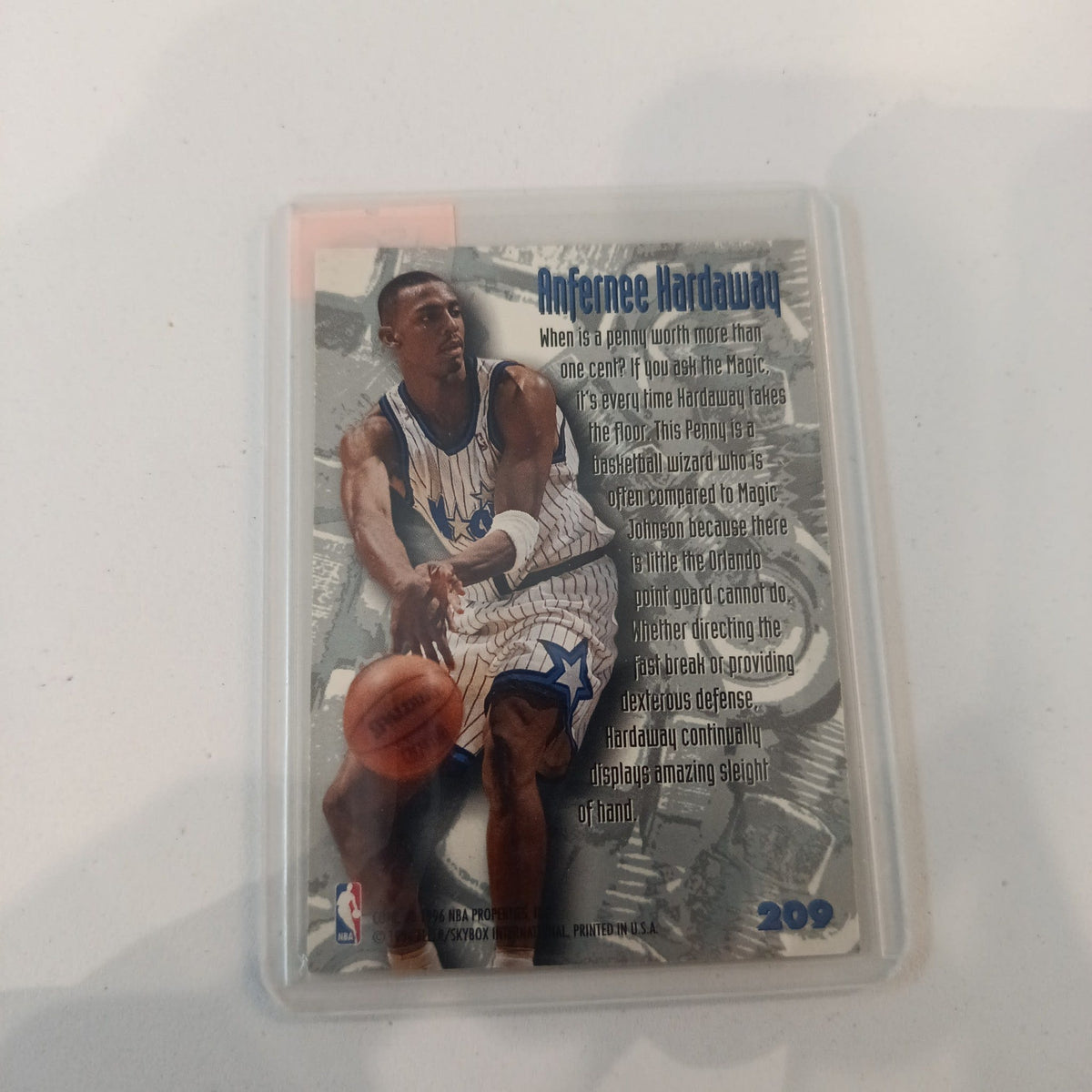 1995-96 SkyBox Metal Nuts & Bolts Anfernee Hardaway #209 - view 2