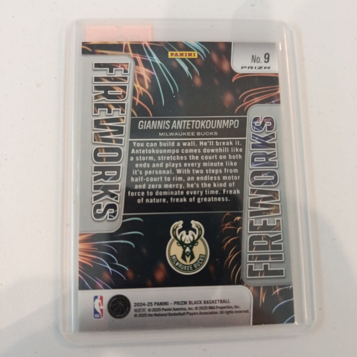 2024-25 Panini Prizm Black Fireworks Giannis Antetokounmpo #9 - view 2