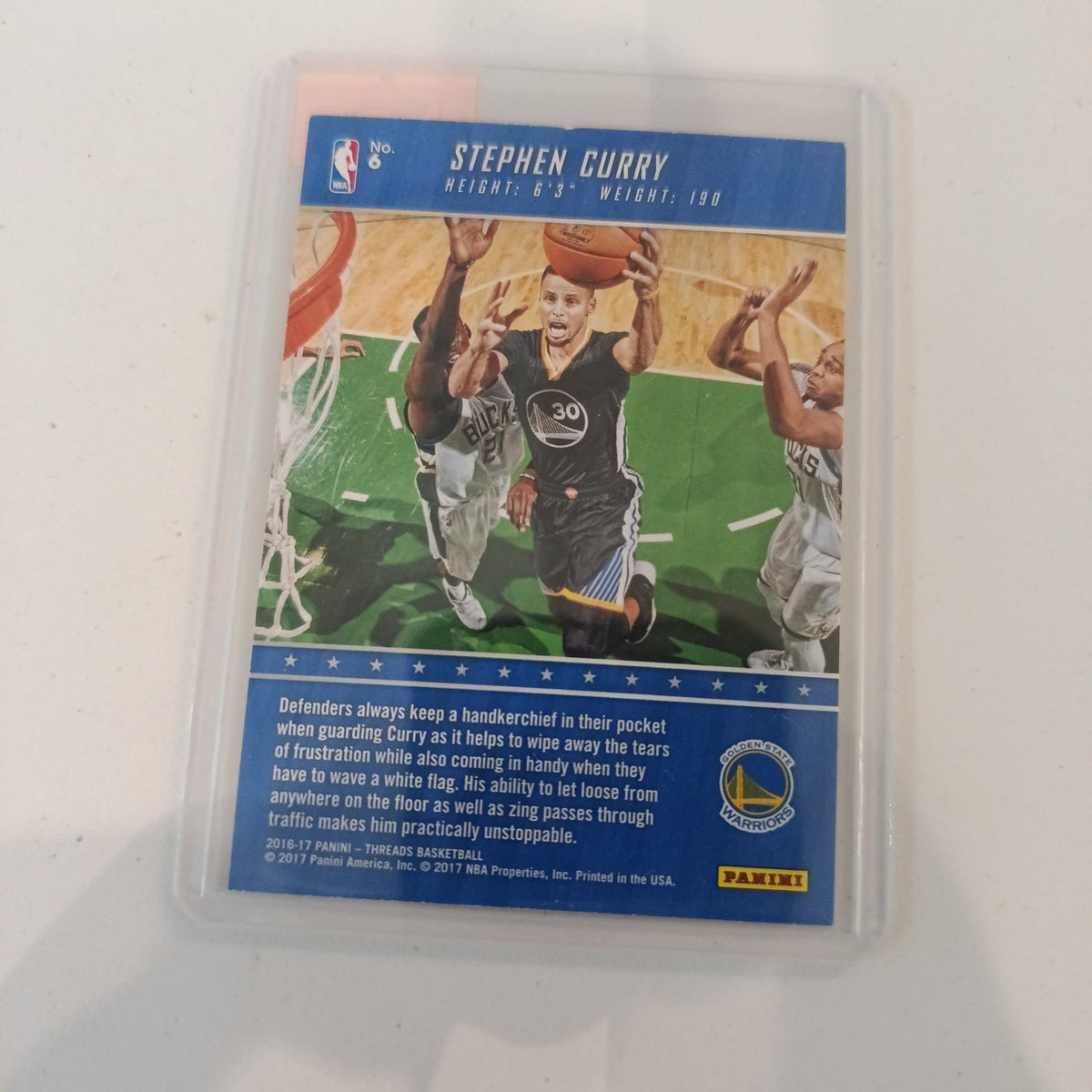 2016-17 Panini Threads Floor Generals Stephen Curry #6 - view 2