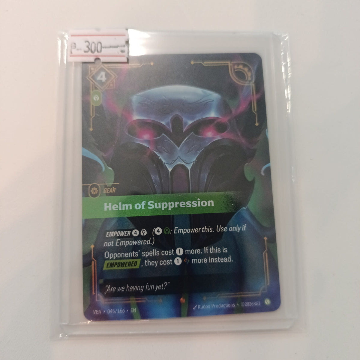 2026 Riot Games / Kudos Productions League of Legends TCG Gear Helm of Suppression #045/16