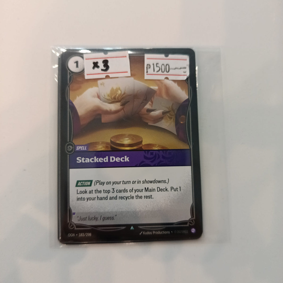 2025 Kudos Productions League of Legends TCG Spell Stacked Deck #183/298