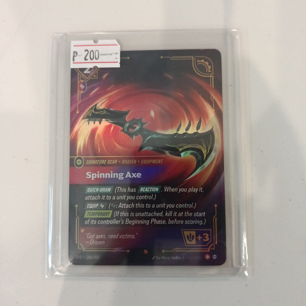 Cards of Runeterra Spinning Axe SFD #186/221 (English)