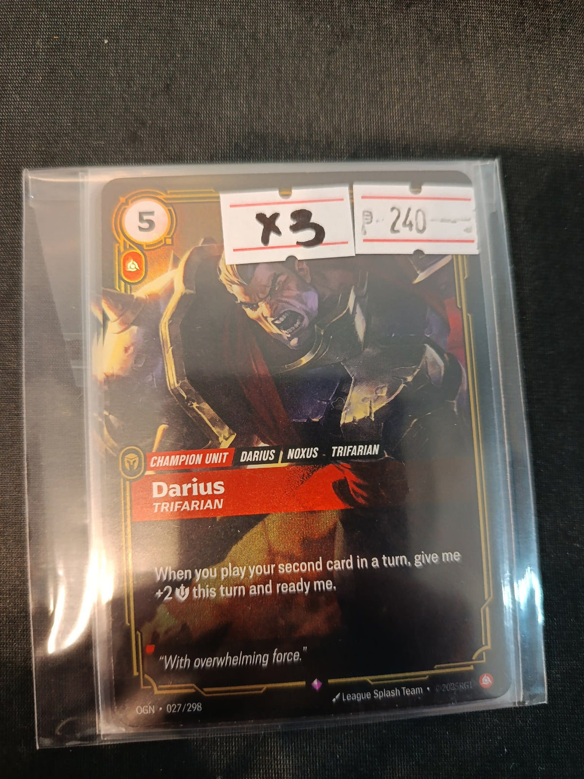 Legends of Runeterra Darius OGN #027/298 2025 (English)
