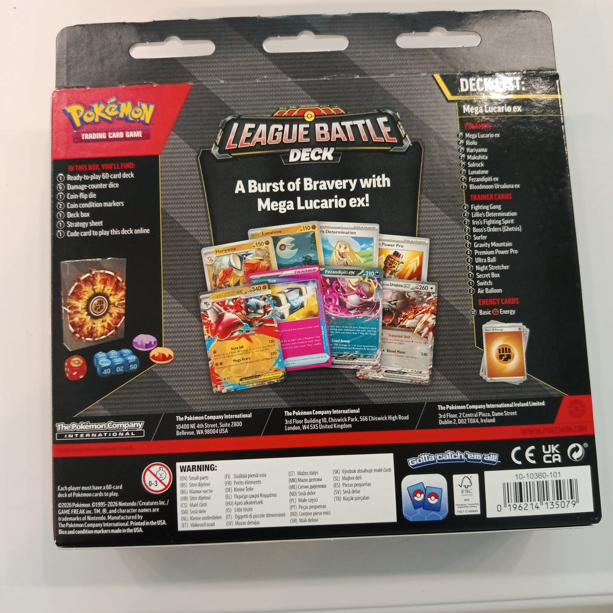 2026 Pokemon Trading Card Game League Battle Deck Mega Lucario ex - view 2