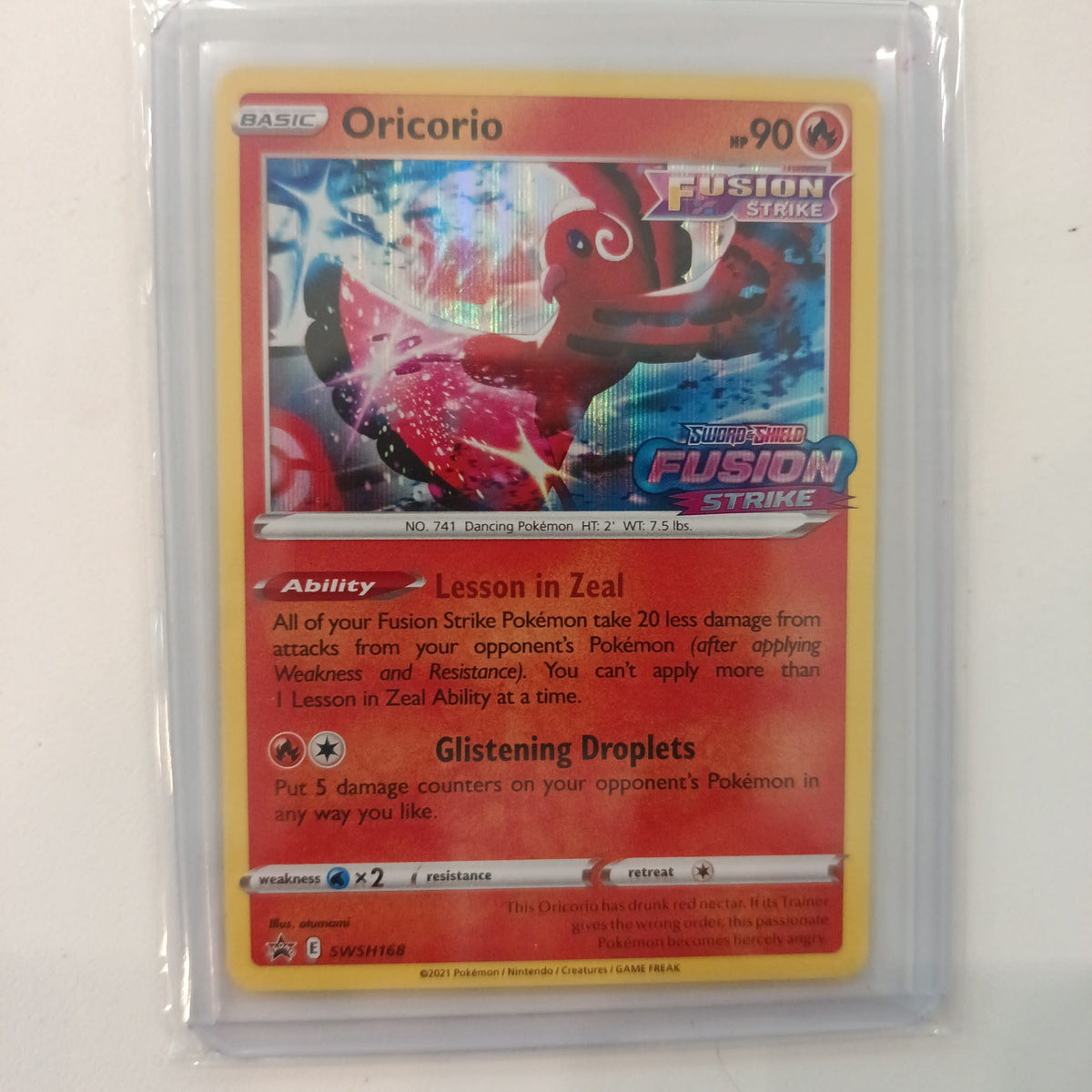 2021 Pokemon Company Sword & Shield Fusion Strike Fusion Strike Oricorio #SWSH168