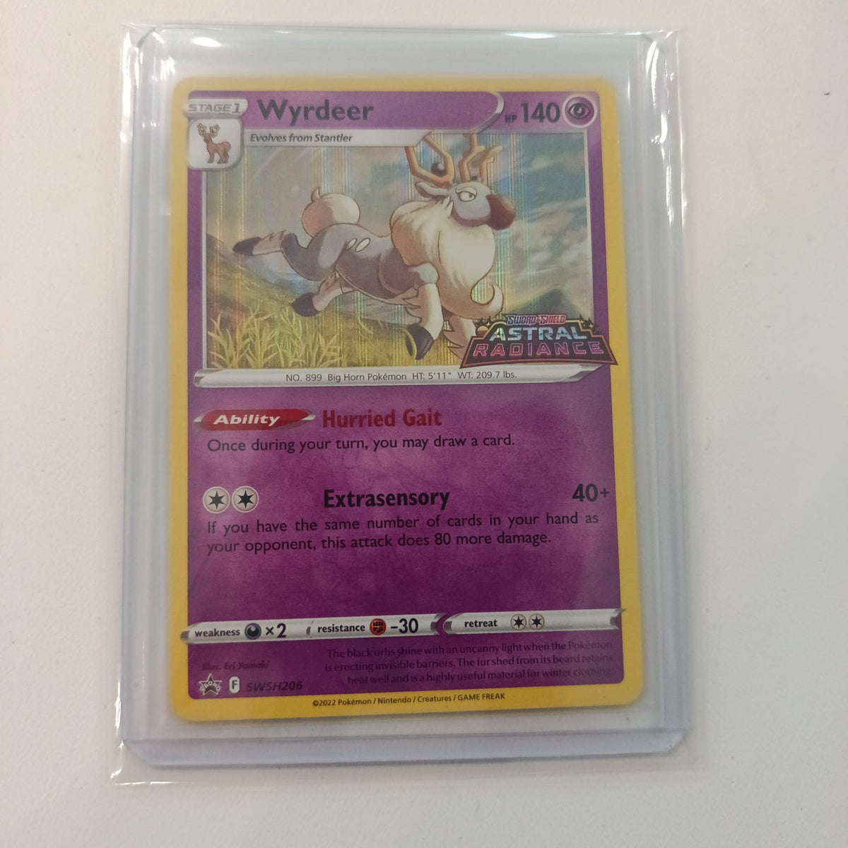 2022 Pokemon Company Sword & Shield: Astral Radiance Promo Wyrdeer Holo Rare #SWSH206