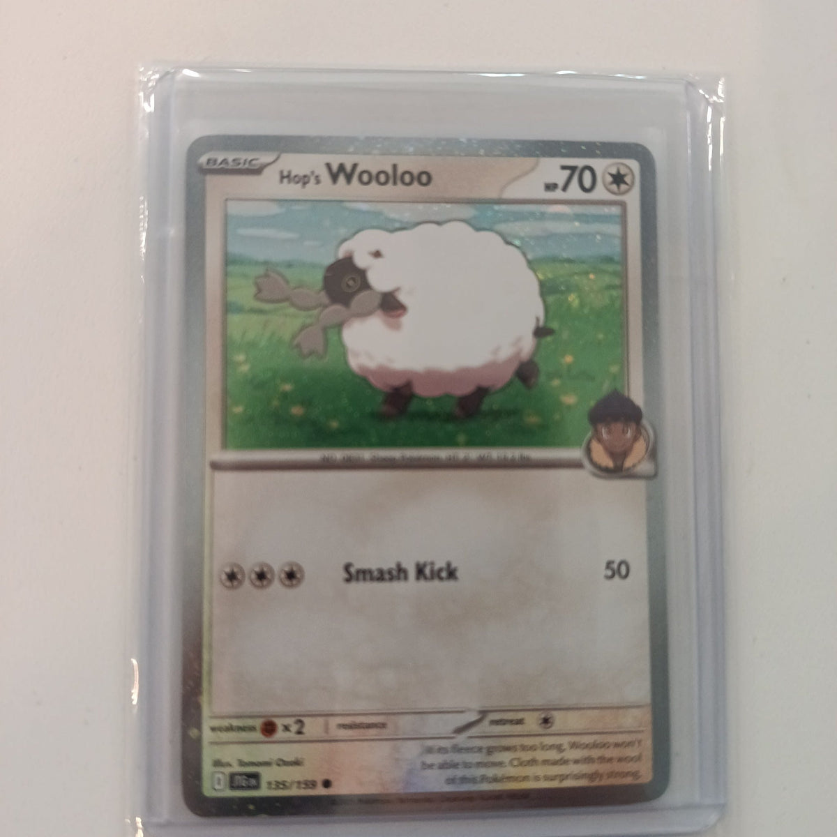 Not visible The Pokémon Company Pokémon TCG Hops Wooloo #135/183 Not visible on front Not