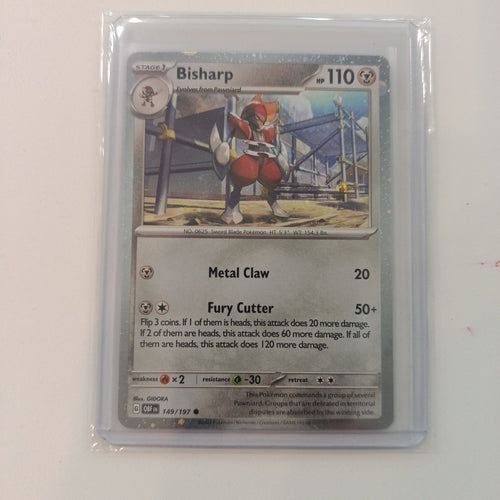 2023 Pokemon Company Obsidian Flames Bisharp Reverse Holo #149/197