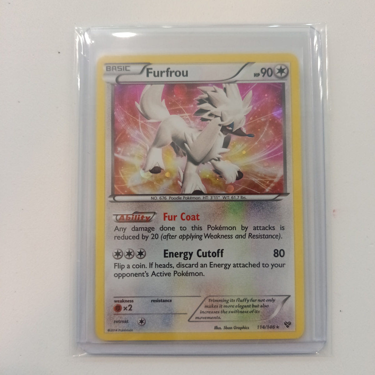 2014 Pokemon Company XY - Phantom Forces Fur Coat Furfrou Rare Holo #114/146