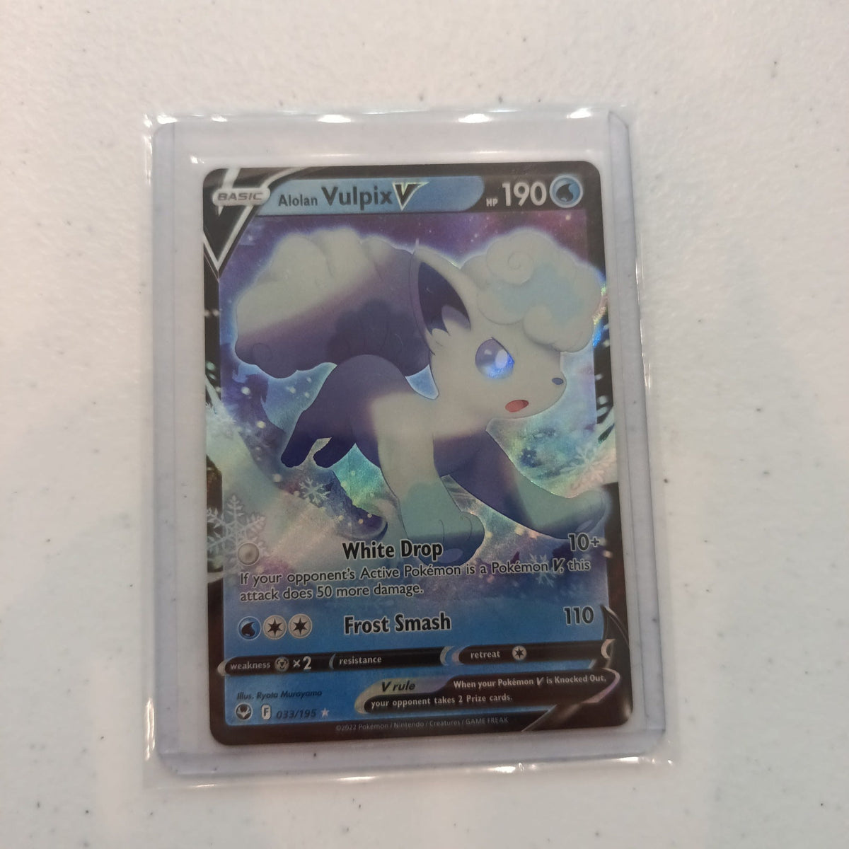 2022 Pokemon Company Silver Tempest V Alolan Vulpix V #033/195