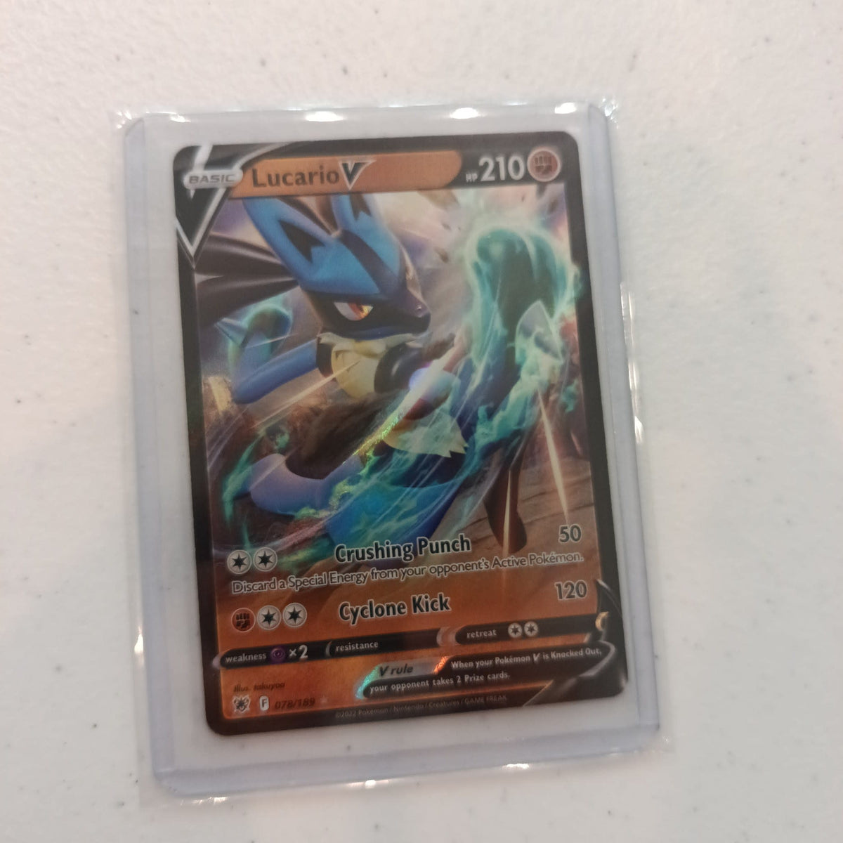 2022 Pokemon Company Astral Radiance Lucario V #078/189